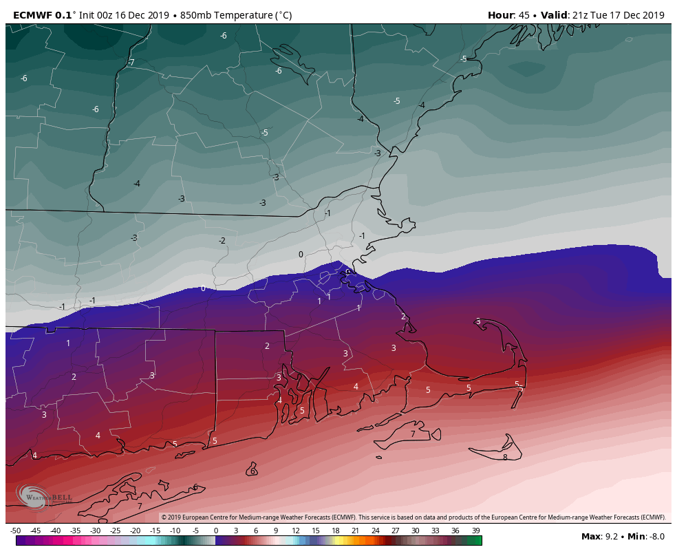 Tuesday December 17 2019: First Call Map - North Shore Weather Service